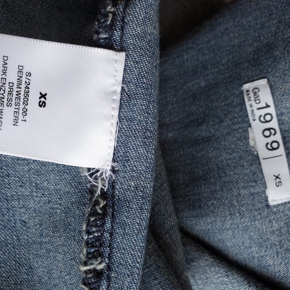 NWOT Gap Vintage Denim Western Shirtdress - Picture 7 of 7